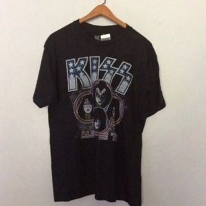 NWT KISS Band Black Tee T-shirt Sz Large Grunge Christmas Gift Concert Festival